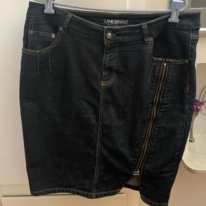 Zippered pencil skirt, denim skirt or jean skirt